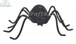 Soft Toy Black Widow Spider by Hansa (23cm.L) 7195