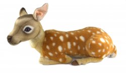 Soft Toy Sika Deer Fawn Lying by Hansa (45cm) 7804