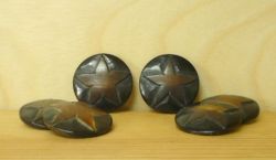 Hand worked - Dark star - Round Button