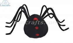 Soft Toy Black Widow Spider by Hansa (23cm.L) 7195