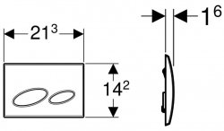 Geberit Kappa 20 White Dual Flush Plate