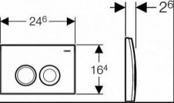 Geberit Delta 21 Matt Chrome Flush Plate