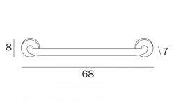 Inda Hotellerie 680mm Grab Bar - Chrome