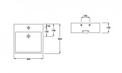 RAK Sit On Basins 46cm 1 Tap Hole Nova Sit On Basin