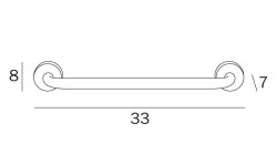 Inda Hotellerie 330mm Grab Bar - Chrome