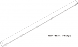 Knightsbridge 230V IP65 5ft 29W Single LED Non-Corrosive Emergency - 6000K (TRLED15EMD)