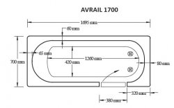 Avrail Walk-in Bath with Twin Wastes