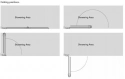 Roman Innov8 8mm 1000mm Folding Wetroom Panel
