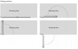 Roman Innov8 8mm 1000mm Folding Wetroom Panel