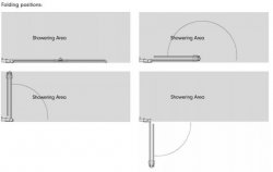 Roman Innov8 8mm 900mm Folding Wetroom Panel