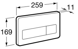 Roca PL3 Stainless Steel Pro Vandal-Proof Dual Flush Plate