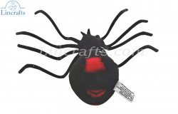 Soft Toy Black Widow Spider by Hansa (23cm.L) 7195
