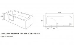 Purity Easy Access Single Ended Walk-in Bath