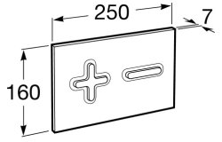 Roca PL6 White Dual Flush Plate