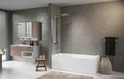 Novellini Aurora 5 Fixed Bath Screen
