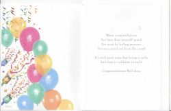 Congratulations Card - You Did It! Balloons