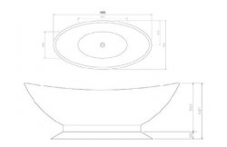 BC Designs Contemporary Kurv Bath with Plinth