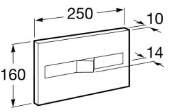 Roca PL2 Chrome Dual Flush Plate