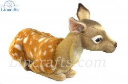 Soft Toy Sika Deer Fawn Lying by Hansa (45cm) 7804