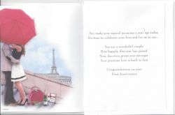 Wedding Anniversary Card - Congratulations on your 1st First Anniversary