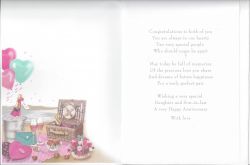 Wedding Anniversary Card - Daughter & Son in Law - Regal