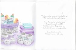 New Baby Twins Card - Congratulations Booties