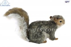 Soft Toy Grey Squirrel by Hansa (22cm) 4840