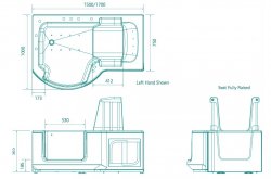 Access Louisiana Walk-in Bath with Glass Door and Powered Seat