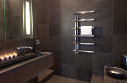 Bisque Chime Designer Chrome 1760 x 500mm Towel Rail