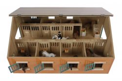 Large Wooden Horse Stable - 7 Stables - Scale 1:24 - Kids Globe V050595