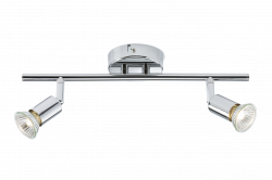 Knightsbridge 230V GU10 Twin Bar Spotlight - Chrome (NSPGU2C)
