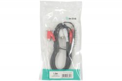 AV:Link 112.118 2 x RCA Plugs to 2 x Two Stackable 1.8m RCA Plugs Lead - New
