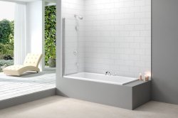 Merlyn 2 Panel Folding Bath Screen
