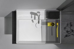 Kartell by Laufen 460mm Basin Shelf - Transparent Crystal