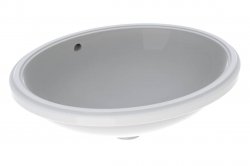 Geberit VariForm 500mm Oval Undercounter Basin - With Overflow