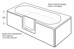 Cortega Double Ended Walk-in Bath