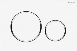 Geberit Sigma 20 Easy-to-Clean White/Bright Chrome/White Dual Flush Plate