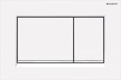 Geberit Sigma 30 Dual Flush Plate - Matt White & White