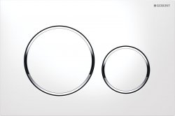 Geberit Sigma 20 White/Chrome Gloss/White Dual Flush Plate