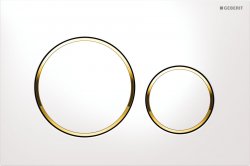 Geberit Sigma 20 White/Gold Plated/White Dual Flush Plate