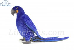 Soft Toy Bird, Hyacinth Macaw by Hansa (65cm) 7370