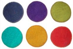 Hand felted reversible Coasters