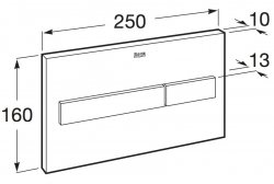 Roca PL7 Matt White Dual Flush Plate