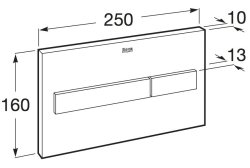 Roca PL7 Matt Black Dual Flush Plate