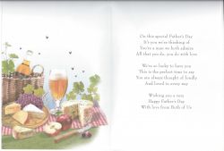 Father's Day Card - Dad From your Daughter & Son in Law - Wine & Cheese - Regal
