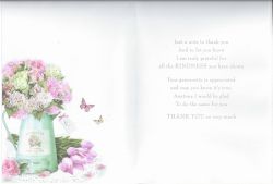 Thank You Card - Shabby Chic Flowers