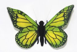 Soft Toy Green Butterfly by Hansa (14cm) 7102