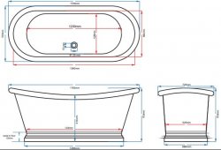 BC Designs 1700mm Nickel Boat Bath
