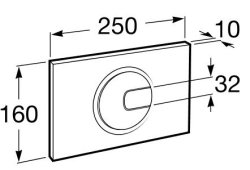 Roca PL4 Chrome Dual Flush Plate