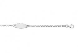 Silver Babies Belcher Identity Bracelet 6 Inch